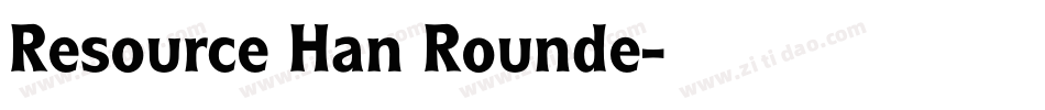 Resource Han Rounde字体转换